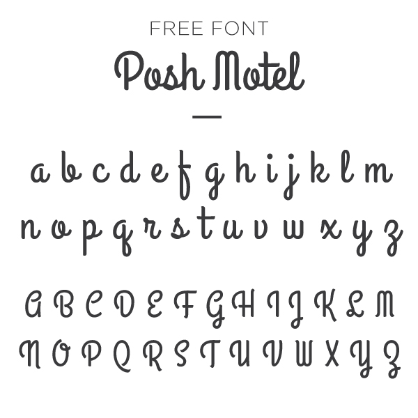 posh motel font example