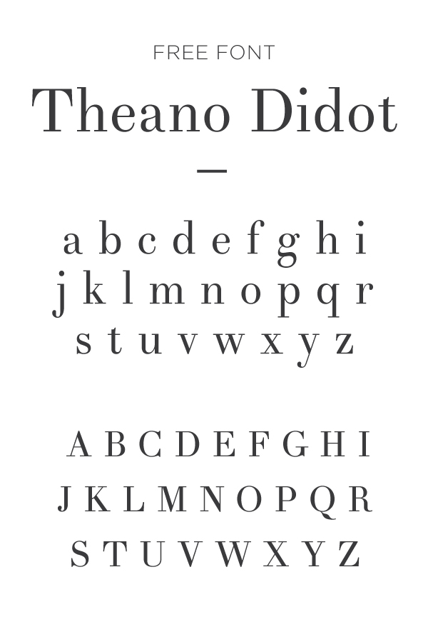 Theano Didot font example